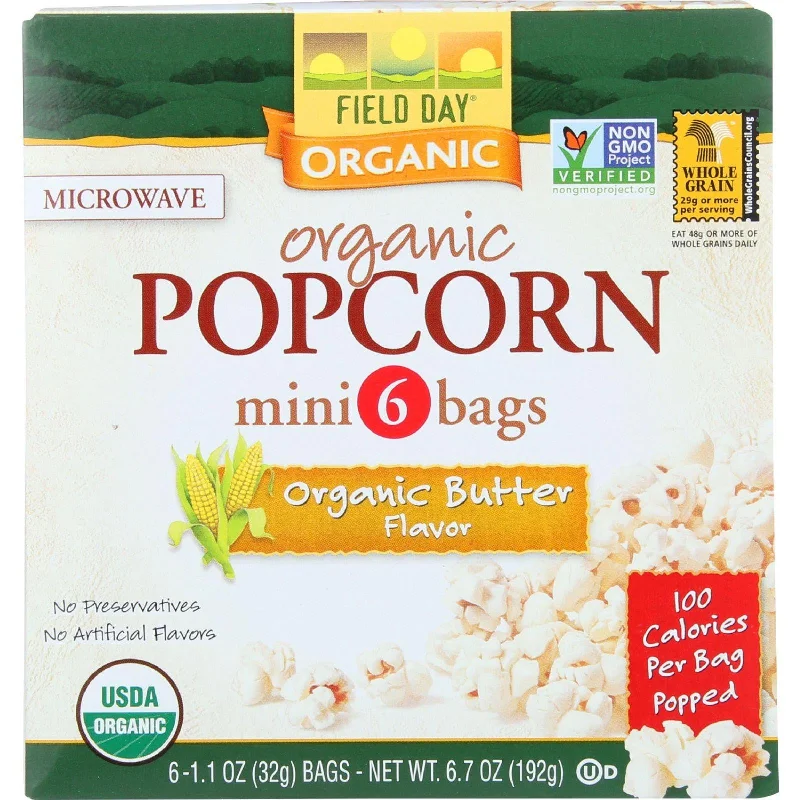 - Deodorizing cat litter tofu litter Field Day Microwave Popcorn - Organic - Butter Flavor - 100 Calorie - Mini Pack - 6-1.1 Oz - Case Of 6 - Deodorizing cat litter tofu litter Field Day Microwave Popcorn - Organic - Butter Flavor - 100 Calorie - Mini Pack - 6-1.1 Oz - Case Of 6