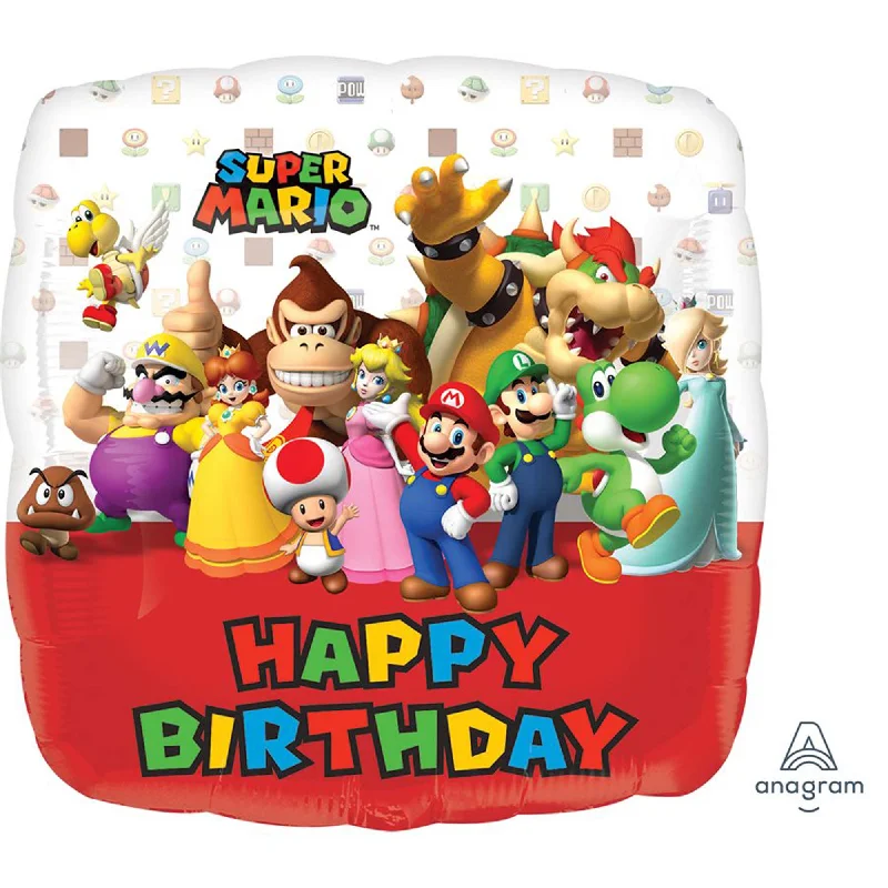 - Winter warm clothes for short-haired dogs Super Mario Bros Happy Birthday Square Shape Foil Balloon, 18 Inches, 1 Count - Winter warm clothes for short-haired dogs Super Mario Bros Happy Birthday Square Shape Foil Balloon, 18 Inches, 1 Count