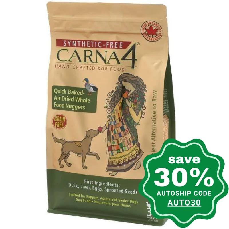 Carna4 - Dry Food for Dogs - Grain Free Air-Dried Duck Recipe - 22LB