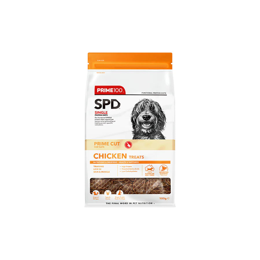 Prime 100 SPD Prime Cut Chicken Single Protein Dog Treats 100g