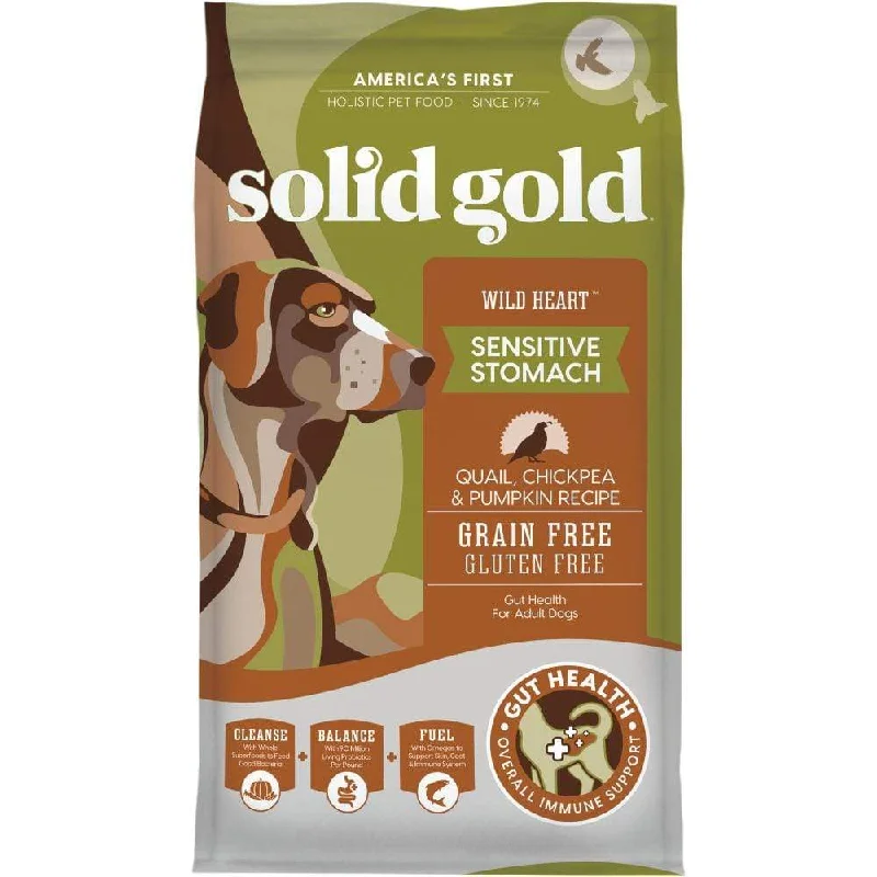 - Gastrointestinal conditioning dog foodSolid Gold Wild Heart Adult Quail, Chickpeas and Pumpkin Recipe Dry Dog Food - Gastrointestinal conditioning dog foodSolid Gold Wild Heart Adult Quail, Chickpeas and Pumpkin Recipe Dry Dog Food