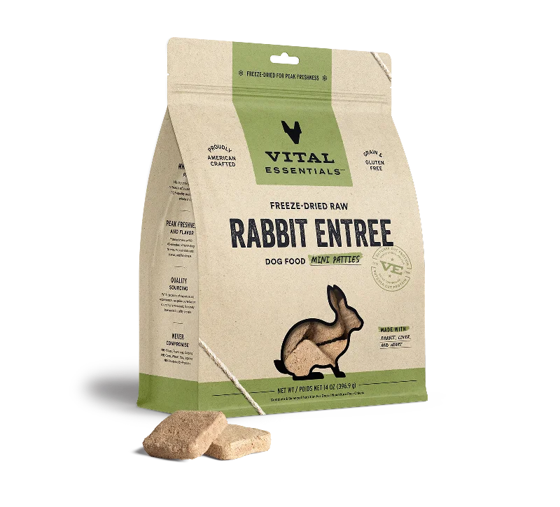 - Dog food discountsVital Essentials Rabbit Entree Mini Patties Freeze-Dried Raw Dog Food - Dog food discountsVital Essentials Rabbit Entree Mini Patties Freeze-Dried Raw Dog Food