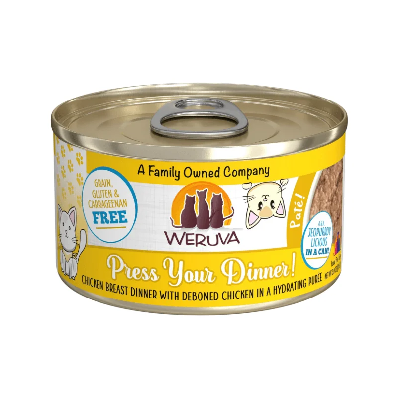 Canned Cat Food - Paté - Press Your Dinner! - Chicken Breast Dinner with Deboned Chicken in a Hydrating Purée