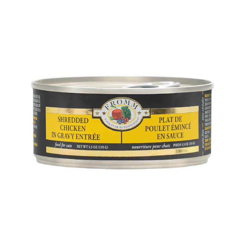 Canned Cat Food - FOUR STAR - Shredded Chicken in Gravy Entrée - 5.5 oz