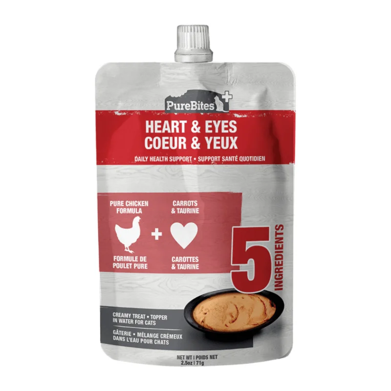 Squeezable Creamy Cat Treat - Heart & Eyes - 2.5 oz pouch