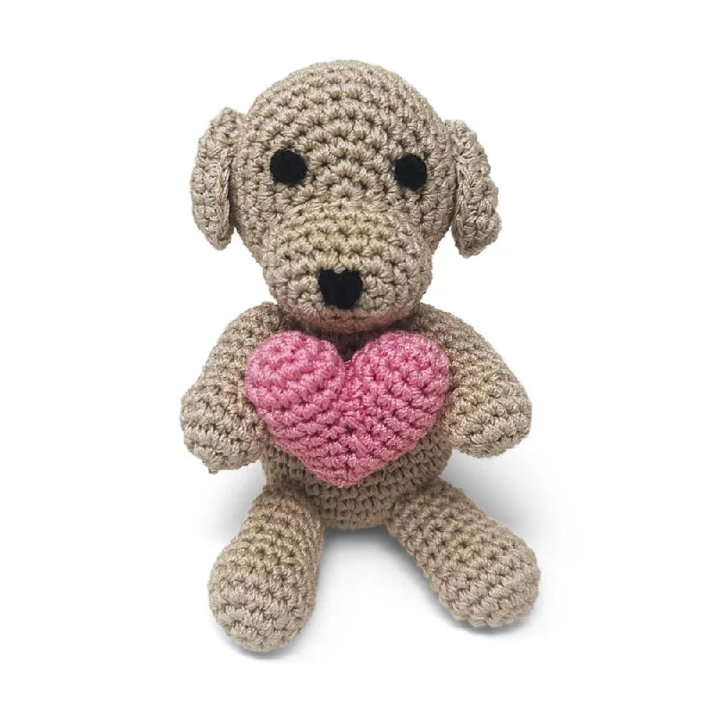 Crochet Puppy Heart Dog Toy