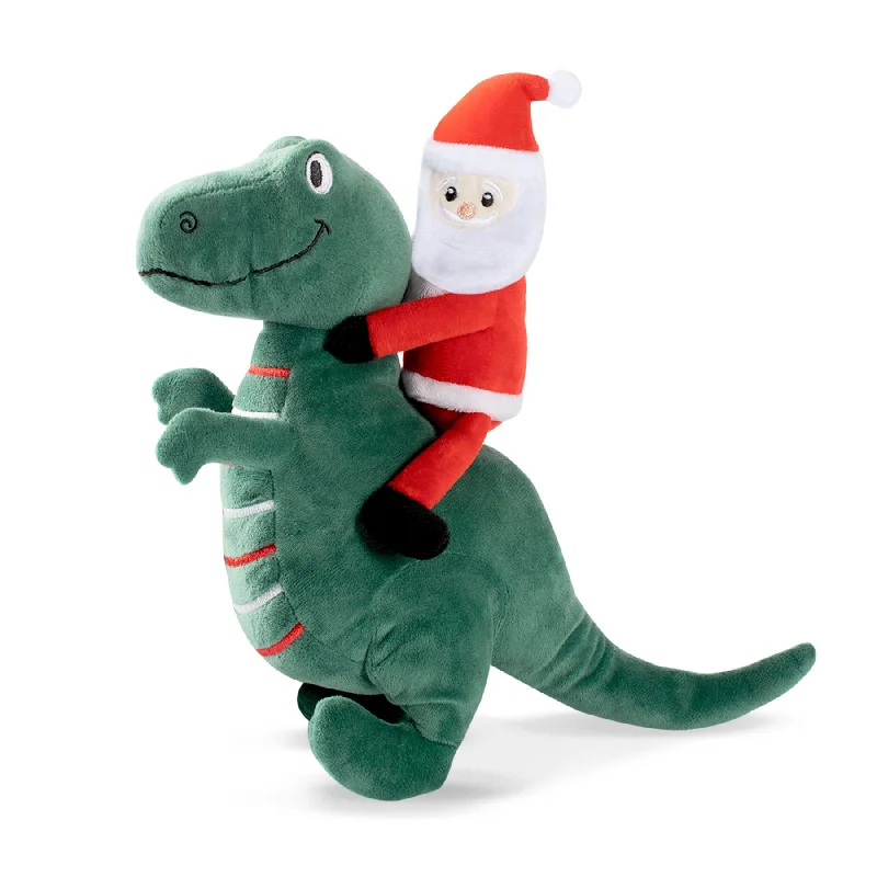 Santa Saurus Rex Dog Toy