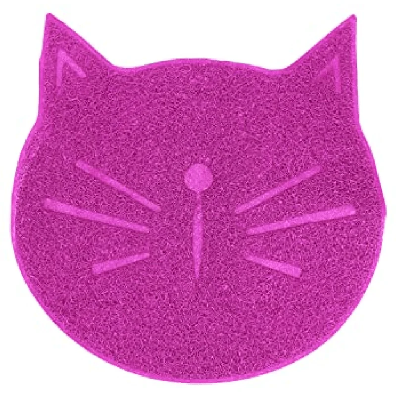 Emily Pets Litter Mat, Non Slip Litter Tracking Mat for Cats (Pink)