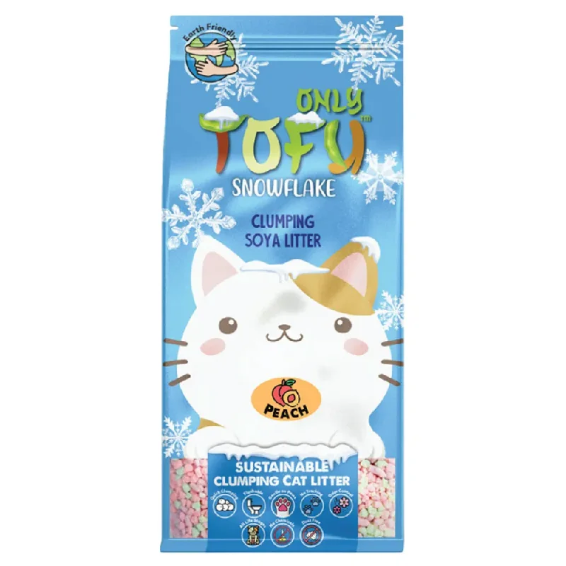 NutraPet Tofu Snowflake Peach Clumping Cat Litter