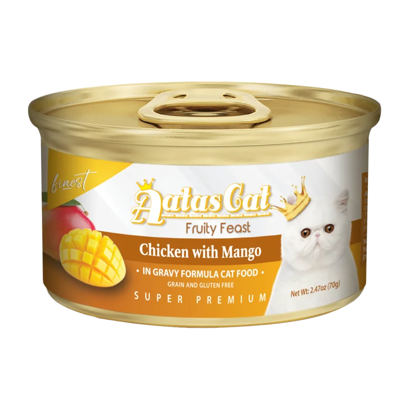 Aatas Cat Finest Fruity Feast Chicken with Mango in Gravy 70g