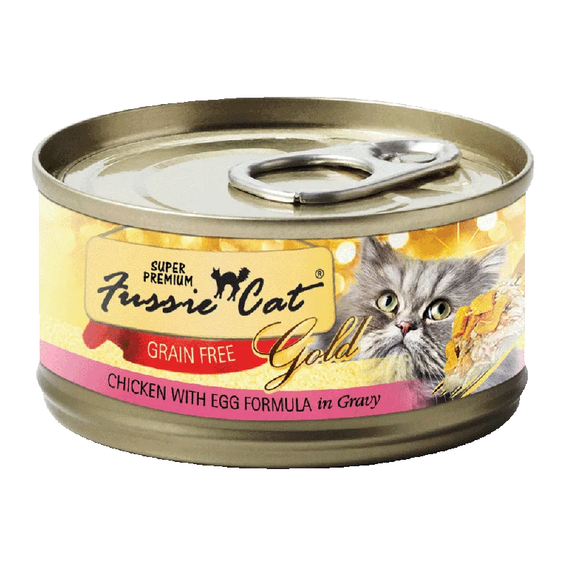 Fussie Cat Gold Label Chicken with Egg in Gravy 80g