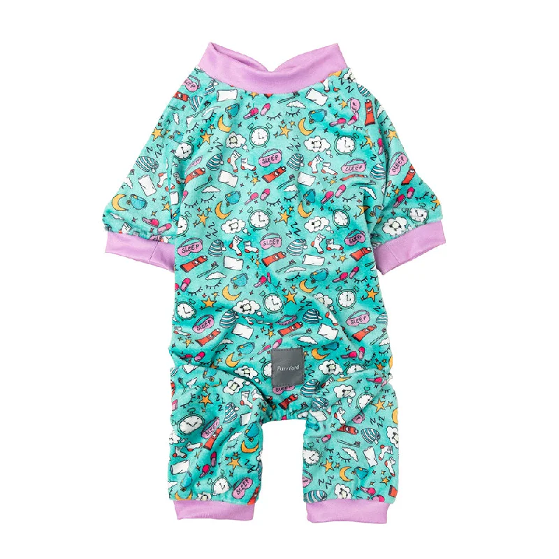 Fuzzyard Pet Pyjama - Sweet Dreams Teal Size 1