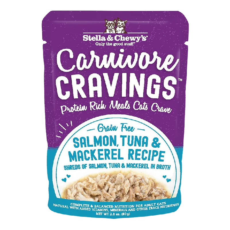 Stella & Chewy's Cat Wet Food Carnivore Cravings Salmon, Tuna & Mackerel 2.8oz